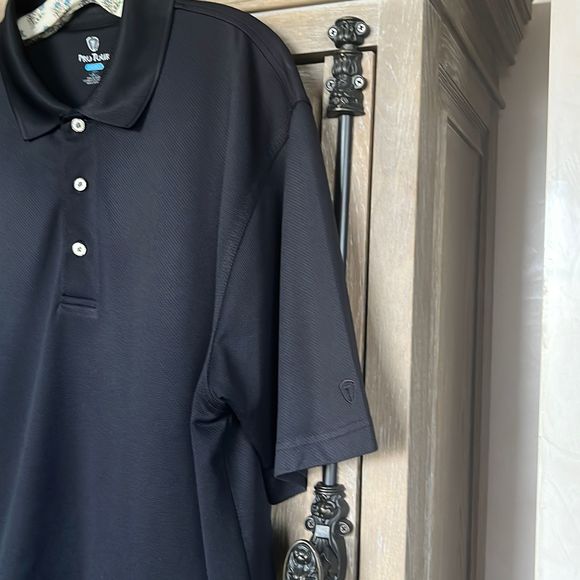 Pro Tour Textured Airplay Polo Shirt Black size XL - Picture 8 of 13